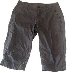 Prana Gray Cargo Drawstring Nylon Bermuda Shorts Size 12